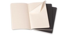 Schrift Moleskine 130x210mm lijn 160 pagina's 70gr zwart set à 3 stuks-3