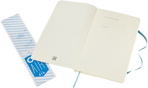 Notitieboek Moleskine large 130x210mm lijn soft cover reef blue-3
