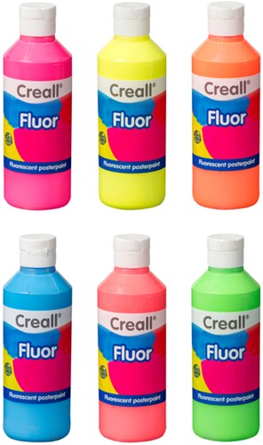 Plakkaatverf Creall fluor geel 250ml-2