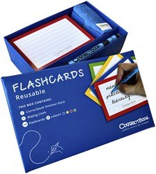 Flashcard Correctbook 75mmx110mm lijn assorti 144 stuks