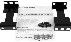 StarTech.com Rail Depth Adapter Kit for Server Racks - 4 in. (10 cm) Rack Extender - 1U - 4.54 kg Load Capacity-2