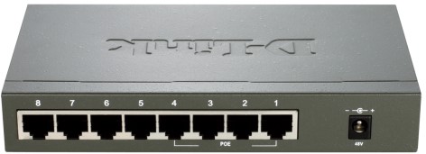 D-Link DES-1008PA netwerk-switch Unmanaged Fast Ethernet (10/100) Power over Ethernet (PoE) Zwart-3