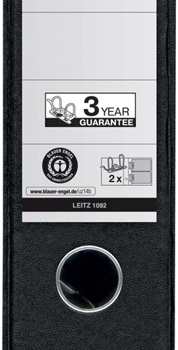 Ordner Leitz 1092 giro-bank met dubbele mechaniek 75mm karton A4 zwart-4