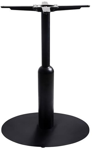 Amelie kolompoot rond. Diameter voetplaat 60cm, hoogte 73cm, kleur zwart.