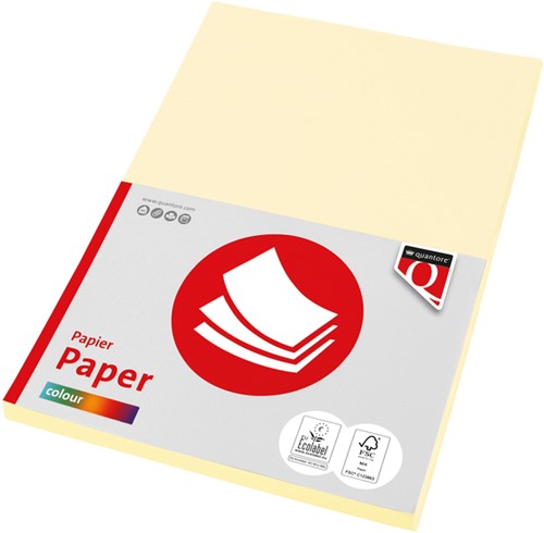 Kopieerpapier Quantore Colour A4 80gr ivoor 100 vel