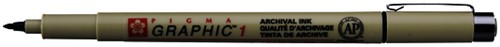Fineliner Sakura Pigma Graphic 1 1.0mm zwart-4