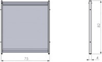 Bureauscherm Nobo Modulair doorzichtig PVC 750x820mm-2