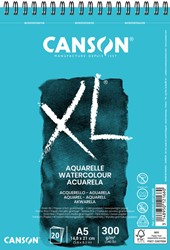 Aquarelblok Canson XL Aquarelle A5 20V 300gr spiraal