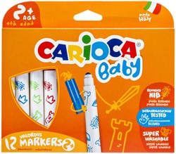 Viltstiften Carioca Baby set à 12 kleuren