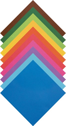 Origami papier Folia 70gr 10x10cm 100 vel assorti kleuren-1