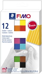 Klei Fimo  soft colour pak à 12 basis kleuren