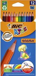 Kleurpotloden BicKids Evolution assorti etui à 12 stuks