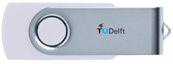 USB stick TuDelft 8GB + sleutelring karabijn