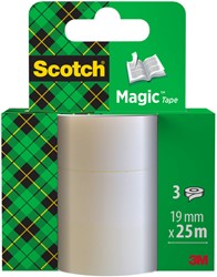 Plakband Scotch Magic 819 19mmx25m onzichtbaar