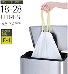 Afvalzak EKO met  trekband wit 18-28 liter type F1