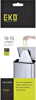 Afvalzak EKO MDPE type C met trekband 45x50cm 10-15L wit rol à 20 stuks-2