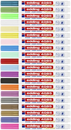Krijtstift edding 4085 by Securit rond 1-2mm pastel blauw-3