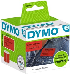 Etiket Dymo LabelWriter naamkaart 54x101mm 1 rol á 220 stuks rood