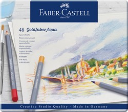 Kleurpotloden Faber-Castell Goldfaber aquarel blik à 48 stuks assorti