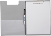 Klembordmap MAUL A4 staand met penlus PVC zilvergrijs-1