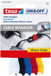 Kabelmanager Tesa On&Off 55236 12mmx20cm assorti