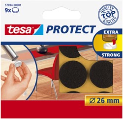 Beschermvilt tesa® Protect anti-kras  Ø26mm bruin 12 stuks