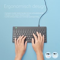 Toetsenbord R-Go Ergonomisch Compact Break QWERTY zwart-1