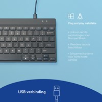 Toetsenbord R-Go Ergonomisch Compact Break QWERTY zwart-3