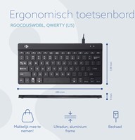 Toetsenbord R-Go Ergonomisch Compact Break QWERTY zwart-4