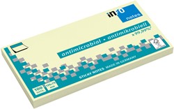 Memoblok Info Notes antimicrobiëel 125x75mm geel