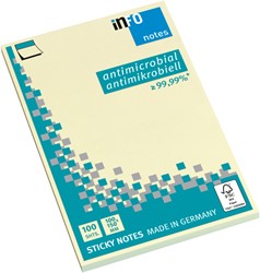 Memoblok Info Notes antimicrobiëel 100x150mm geel