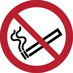 Pictogram bordje Djois Rookverbod Ø200mm rood
