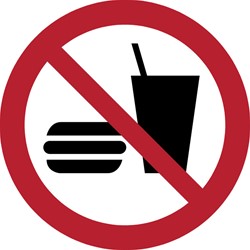 Pictogram Tarifold eten en drinken niet toegestaan ø200mm