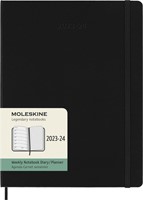 Agenda 2023/2024 Moleskine 18M Planner Weekly 7dag/1pagina extra large 190x250mm hard cover black