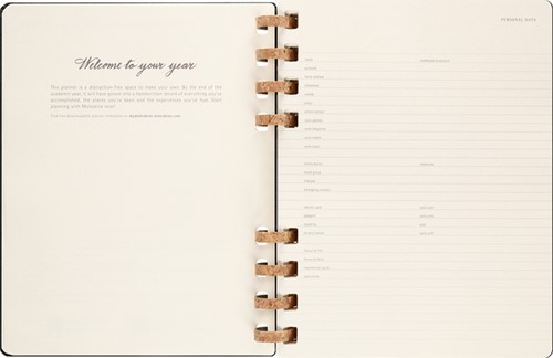 Agenda 2023/2024 Moleskine 12M Academic Planner Weekly 7dag/2pagina's extra large 204x252mm hard cover ringen crush kiwi-9
