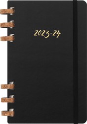 Agenda 2023/2024 Moleskine 12M Academic Planner Weekly 7dag/2pagina's large 150x210mm hard cover ringen black