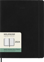 Agenda 2024 Moleskine 12M Planner Weekly 7dag/1pagina extra large 190x250mm soft cover black-1