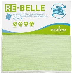 Microvezeldoek Greenspeed Re-belle 40x40cm groen 5 stuks