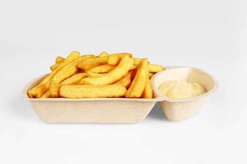Snackbakje IEZZY A9 suikerriet PFAS-vrij 50 stuks 150x99x36mm-2