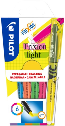 Markeerstift PILOT friXion light assorti set à 6 stuks