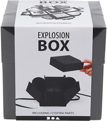 Explosion box Creotime 12x12x12cm zwart