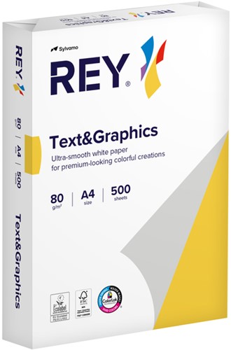 Kopieerpapier Rey Text & Graphics A4 80gr wit 500 vel-2