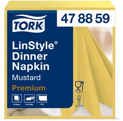 Servetten Tork 478859 LinStyle Dinner 39x39cm mosterd 50st