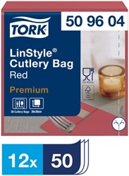 Pochette Tork LinStyle® 1-laags 60st duurzaam bordeaux 509604