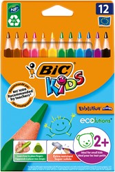 Kleurpotloden Bic Kids ecolutions Evolution Triangle etui à 12 kleuren
