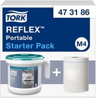 Reinigingsdoekdispenser Tork M4 Reflex Performance dispenserdoos startpakket wit 473186