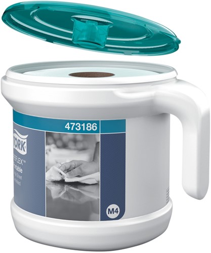 Startpakket Tork Reflex™ M4 draagbare dispenser wit/turquoise 473186-2
