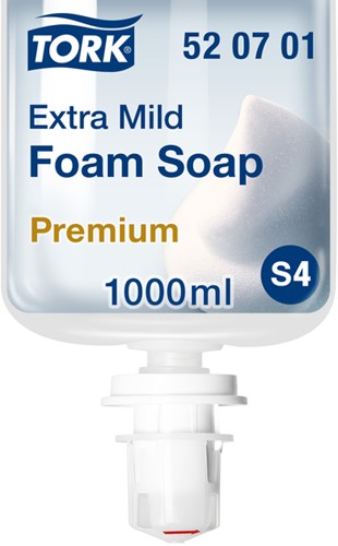 Handzeep Tork S4 foam extra mild allergievriendelijk 1000ml 520701