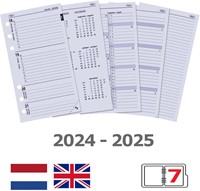 Organizer Kalpa Personal inclusief agenda 2024-2025 7dagen/2pagina's croco zwart-1