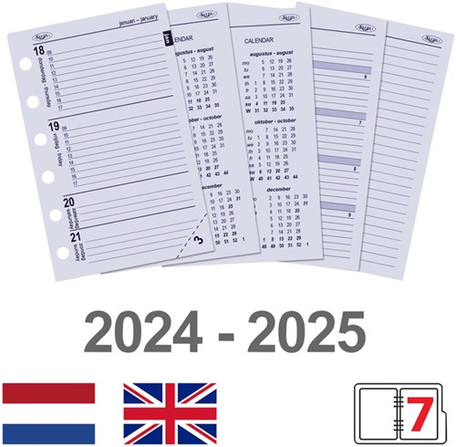 Organizer Kalpa Pocket inclusief agenda 2024-2025 7dagen/2pagina's keta zwart-1